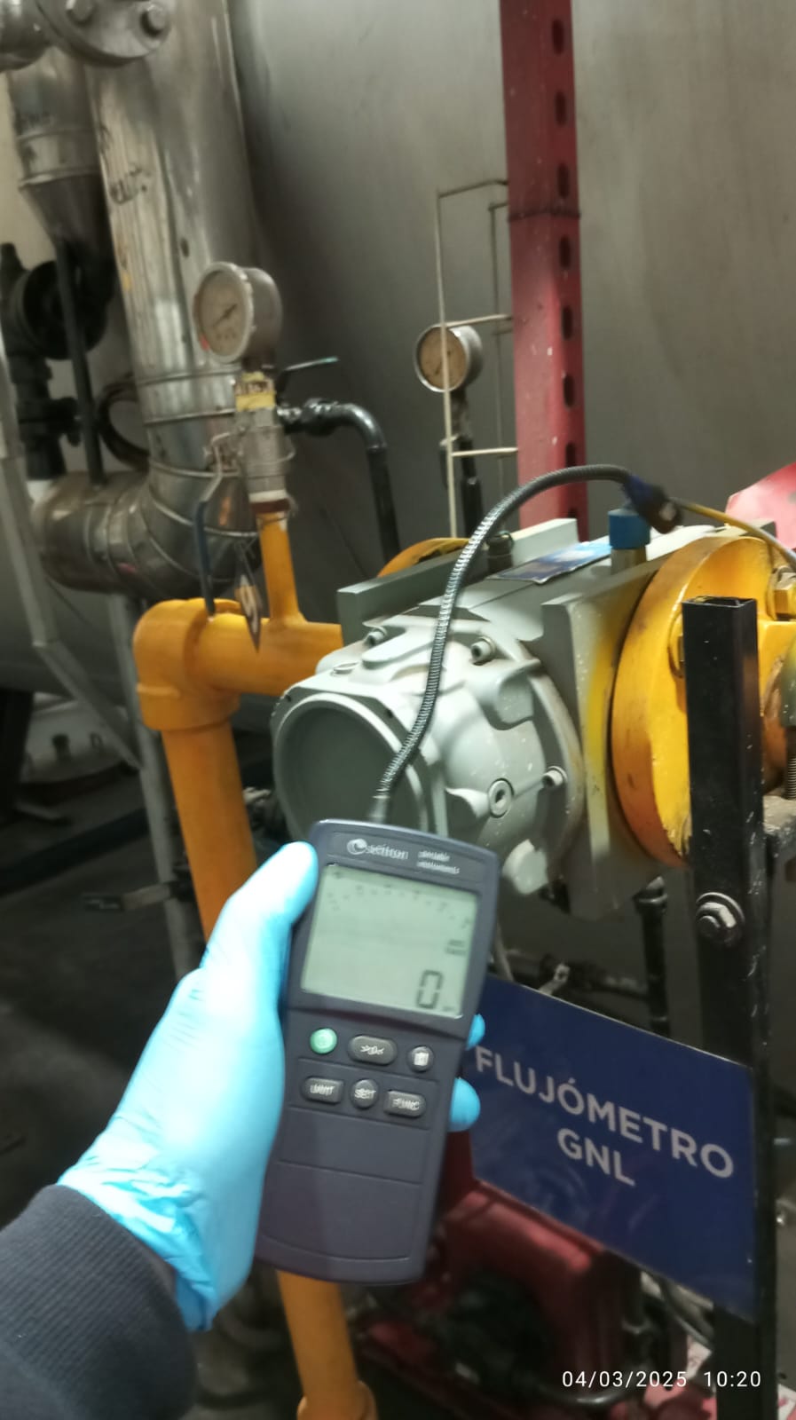 Medición con flujómetro GNL